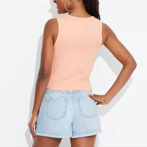 New Womens Strawberry Shortcake Tank Top Shrunken Sleeveless Graphic Crop Top - Picture 4 of 7